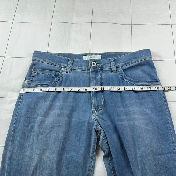 Brax Jeans Mens 34 Blue Light Cadiz Straight Leg Lightweight Stretch Casual - Picture 10 of 13